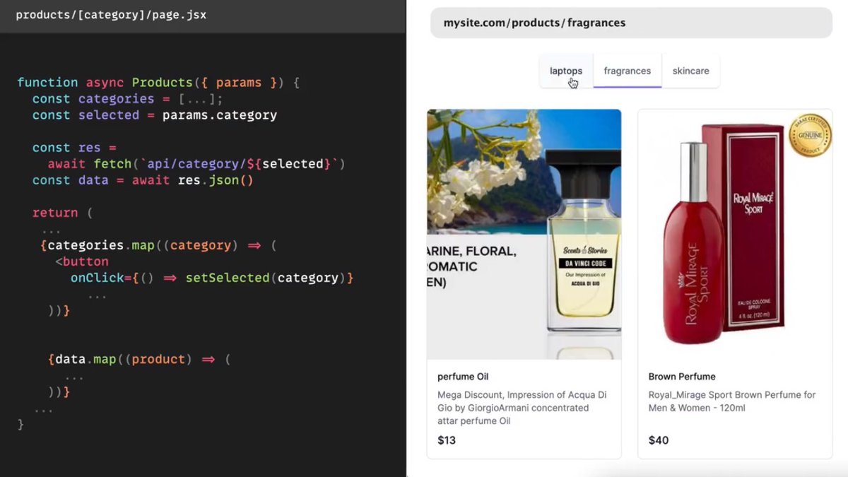 pawankumarcoder's tweet image. With React server components, we are going back to web standards which were destroyed since the rise of SPAs, as we should. When states are tied to URLs, it is safer, accessible approach overall.
#React.js #Next.js