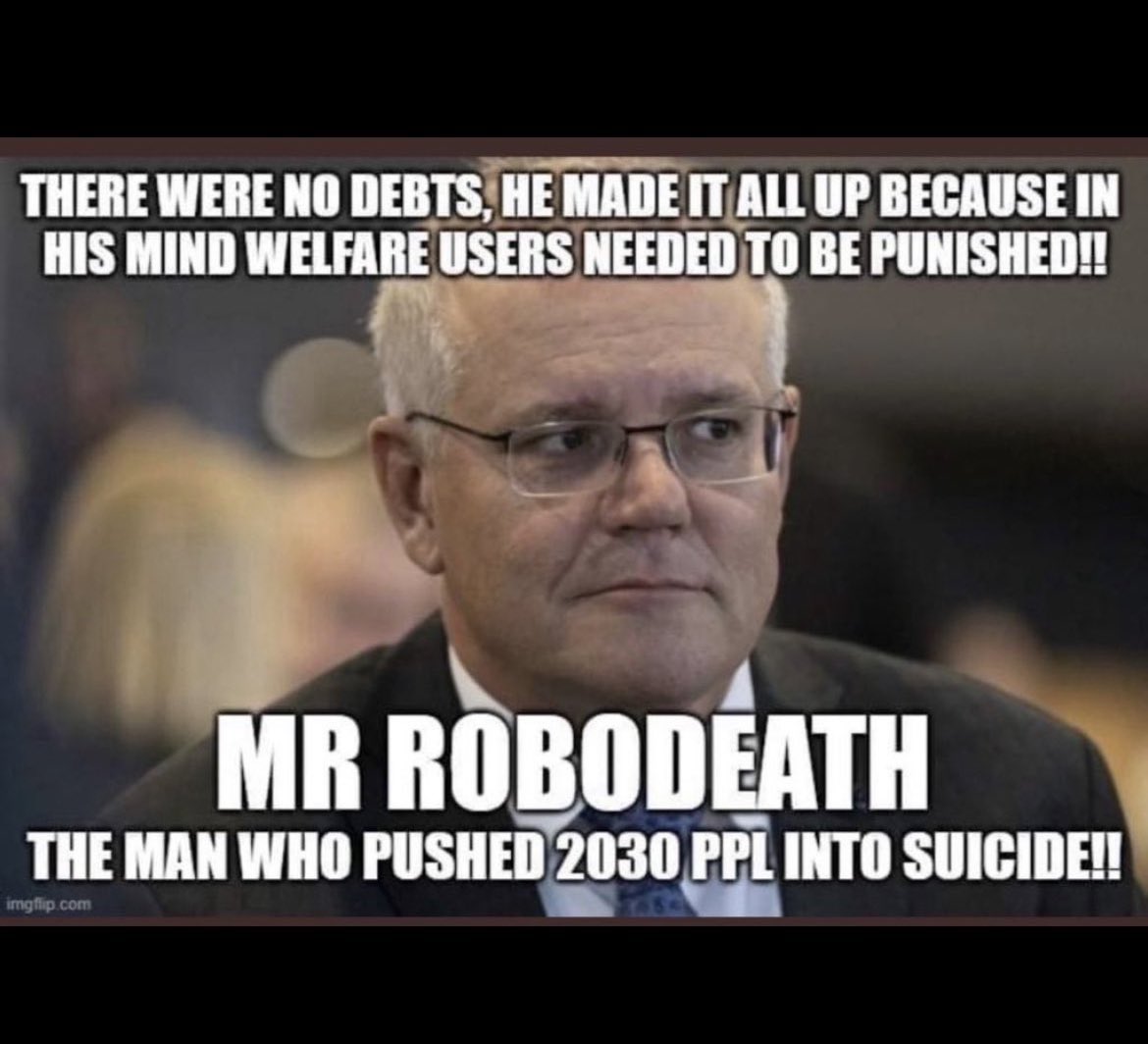 Jeff4theclimate's tweet photo. @EllaCoo55777104 @Monstercoyliar Personally suing robodebt ministers responsible& not the taxpayers for their immeasurable trauma would a righteous justice indeed.
Including those who lost loved ones to Morrisons #robodeath https://t.co/XxNiKNNPer