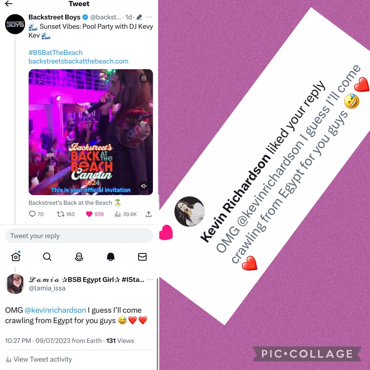 lamia_bsbegypt's tweet photo. Thank you Lord @kevinrichardson The King of lifting fans spirits Up! 🙏🏻😍😍
You have no idea how much we love &amp; cherish you 🥰🤗❤️
#ThankHeavenForKevin 
#BSBatthebeach #BackstreetBoys #BSBArmy #BSBTogether #BSB30 https://t.co/x40SLlirVM