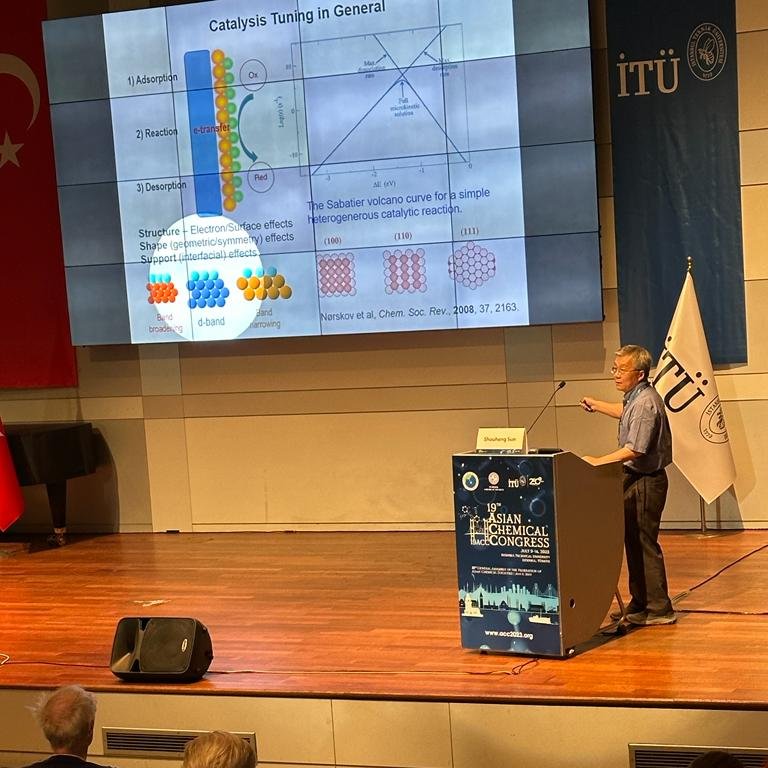 acc_2023's tweet photo. Join us now for a great lecture from Prof. Shouheng Sun on nanoparticle catalysis!
"Nanoparticle Catalysis: Synthetic Tuning for Efficient Chemical Reactions"
See you in the Main Hall! #ACC2023 https://t.co/WSlEeMhh1d