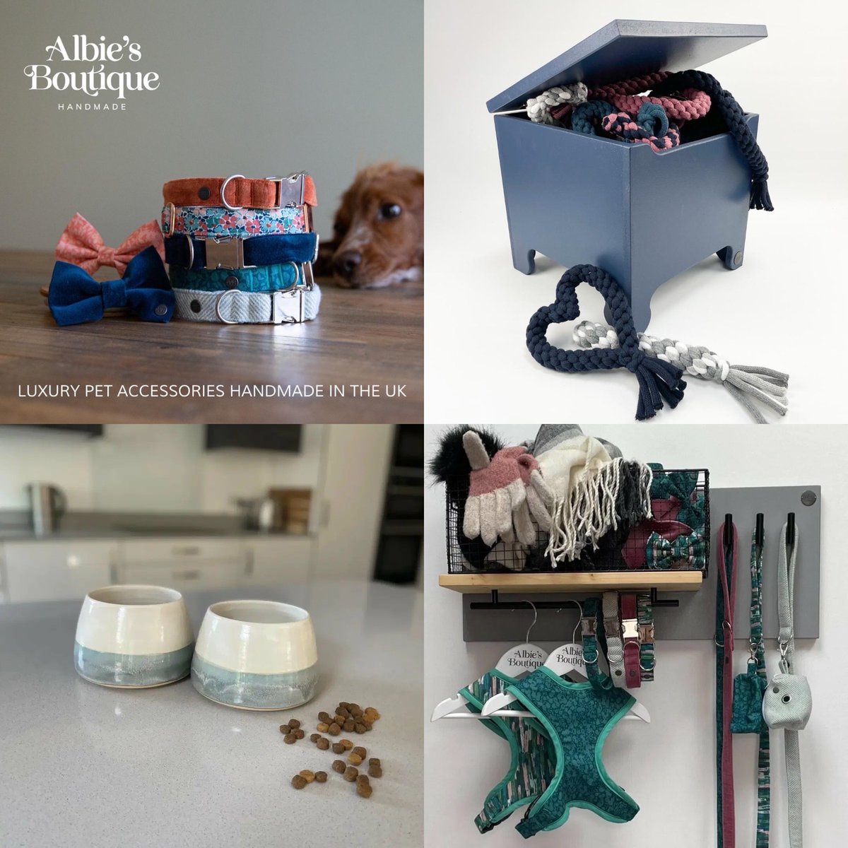 Every <a href="/albiesboutique/">Albie’s Boutique</a> accessory is handmade with love, care and attention using sustainably and ethically sourced materials

Pop on over and sniff out that pawfect new accessory to make your pup look the king or queen of the park!

dotty4paws.co.uk/businesses/lis…

#Earlybiz #MHHSBD