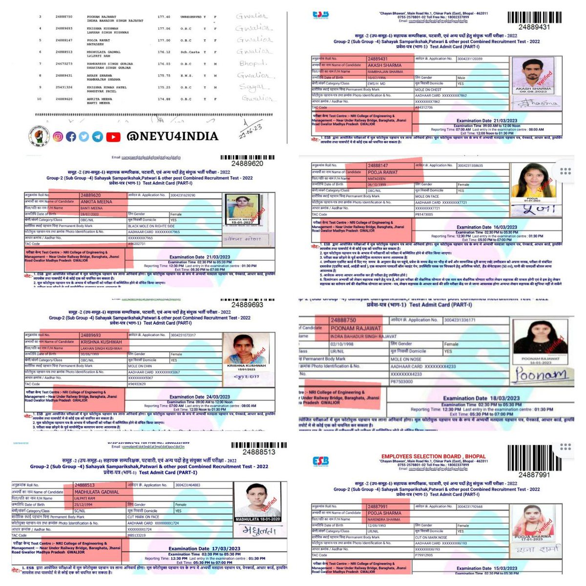Aspirant638712's tweet photo. #MP_PATWARI_SCAM
#MP_PATWARI_SCAM
#mppatwariscam2023 
Opposition ne bhi chupi saadhi hui h..sath dijiye ..jo yuwa k sath hoga usko hi vote milega @OfficeOfKNath @priyankagandhi @RahulGandhi @ChouhanShivraj https://t.co/0Q2DKH7ltI