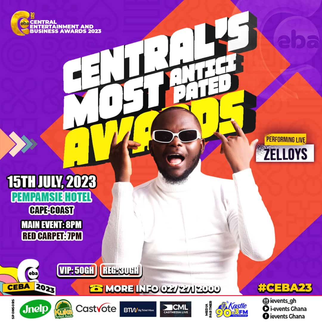 Mediaconnectgh_'s tweet photo. @KobySymple, @zelloys, @BlarkTana and Minab billed to perform at This Years CENTRAL ENTERTAINMENT AND BUSINESS AWARDS🔥 happening live at @pempamsiehotel  inside CAPE COAST on 15th July, 2023. 

RATE: REG-30GHC VIP-50GHC

#CEBA23🔥
EXPECT GREATNESS🔥
Cc: @ievents_gh https://t.co/ZsQL3HI3Pu