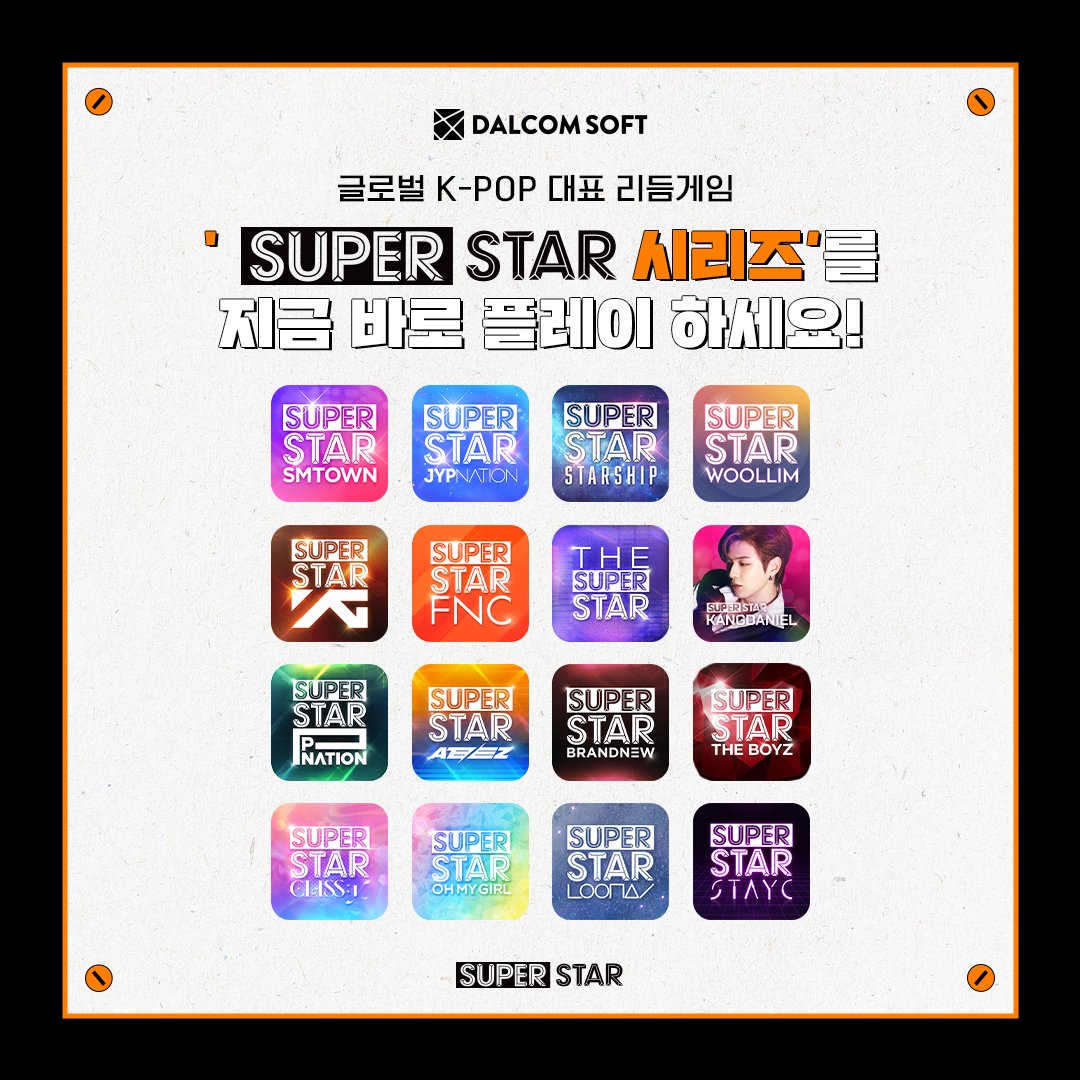 SuperStar_GL's tweet photo. #슈퍼스타 #SuperStar 

글로벌 K-POP 리듬게임 'SuperStar 시리즈'
'아티스트 카드 도입 리듬게임 서비스' 특허 획득!

2014년부터 K-POP 팬 여러분과 함께 달려온 'SuperStar 시리즈'가 준비한
소식과 이벤트를 확인해 보세요 💌 https://t.co/t8M6bqUX2j