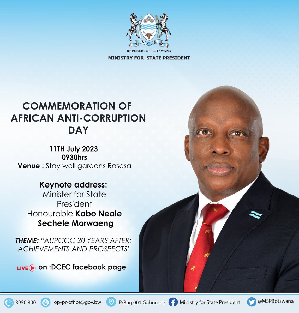 Ministry for State President Botswana tweet media