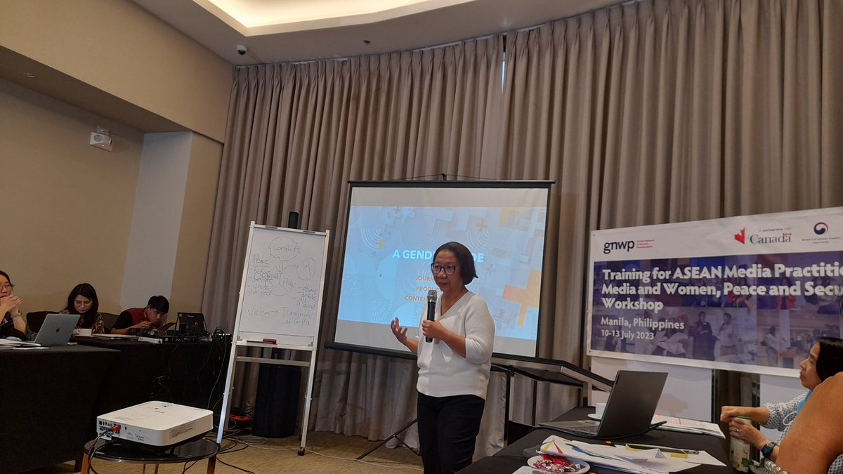 Day 2- learning about gender sensitive writing and reporting #Media4WPS #WPSASEAN #ASEANRPAWPS @gnwp_gnwp @unwomenasia