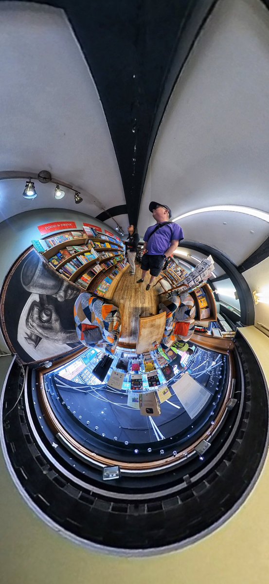 Books and coffee - a great combination. 

#insta360x3 #tinyplanet #tinyplanettuesday #nantwich #lifein360 @insta360 @PanoPhotos @NantwichBook