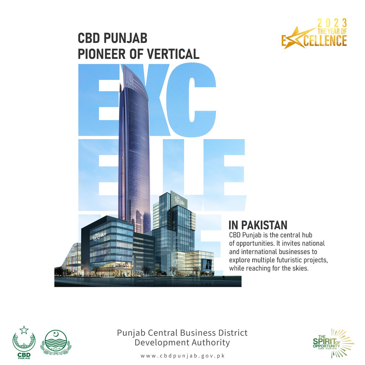 By opening doors to limitless opportunities, CBD Punjab is inviting national and international businesses to embark on a journey of exploration through its multiple visionary projects.

#CBDPunjab #CBD #Punjab #Excellence #CultureofExcellence #YearofExcellence #Development…