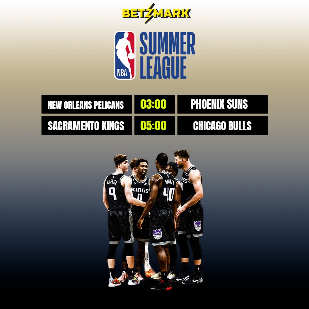 🏀 NBA Yaz Ligi’nde heyecan, bu gece oynanacak 6 müsabaka ile tam gaz devam edecek!
#NBA2KSummerLeague #betzmark

👉 bit.ly/3Zt4921