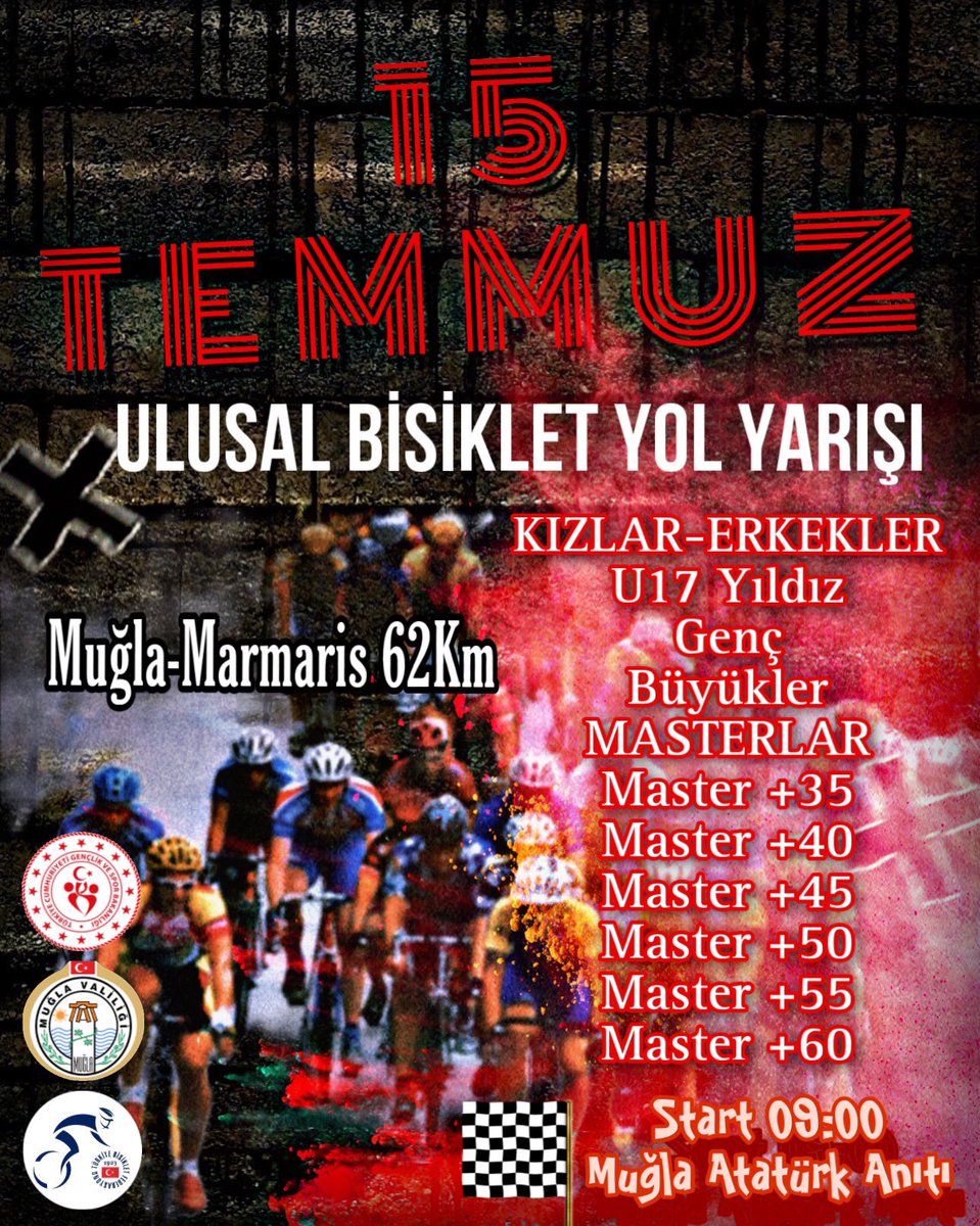 İlker Cömert (@llkercomert) on Twitter photo <a href="/GSB_Mugla/">Muğla Gençlik ve Spor İl Müdürlüğü</a> olarak 6.sını düzenleyeceğimiz 15 Temmuz Ulusal Bisiklet Yol Yarışımız için geri sayım başladı.Marmaris Ticaret Odamızın Altın ile ödüllendireceği yarışın startı 9’da Menteşe Atatürk Anıtından Verilecek.Ödül Töreni saat 13.00 da Grand Yazıcı Otel’de. <a href="/trbisikletfed/">Türkiye Bisiklet Federasyonu</a> <a href="/GSB_Mugla/">Muğla Gençlik ve Spor İl Müdürlüğü</a> olarak 6.sını düzenleyeceğimiz 15 Temmuz Ulusal Bisiklet Yol Yarışımız için geri sayım başladı.Marmaris Ticaret Odamızın Altın ile ödüllendireceği yarışın startı 9’da Menteşe Atatürk Anıtından Verilecek.Ödül Töreni saat 13.00 da Grand Yazıcı Otel’de. <a href="/trbisikletfed/">Türkiye Bisiklet Federasyonu</a>