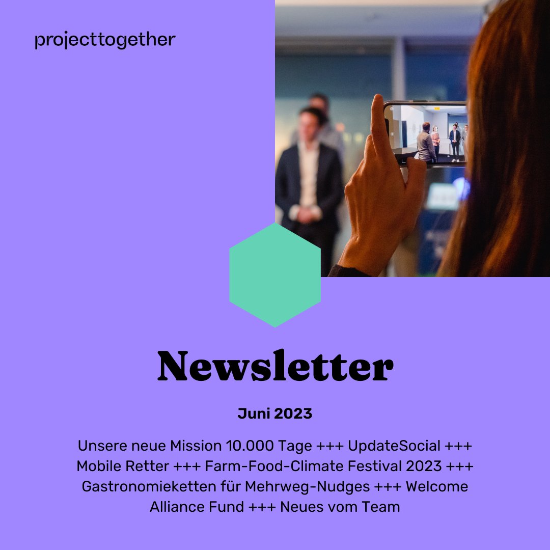 📮 Schon in Eurem Postfach entdeckt? Ende Juni haben wir unseren dritten #Newsletter in 2023 versendet. Ihr habt unseren Newsletter noch nicht abonniert? Dann meldet Euch jetzt an: subscribepage.com/projecttogethe… #ProjectTogether