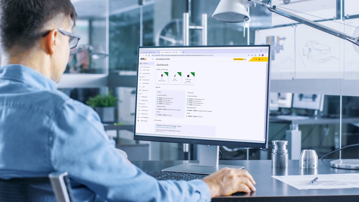 Axis Communications launcht mit AXIS Audio Manager Center einen neuen abonnementbasierten hybriden Cloud-Service für die intuitive, ferngesteuerte Verwaltung von standortübergreifenden Audiosystemen