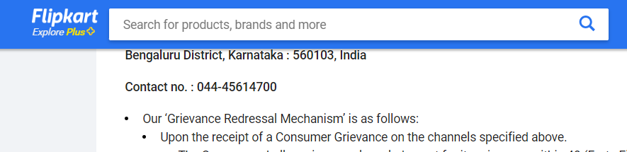 YashaBerwal's tweet photo. @Flipkart @flipkartsupport :
Interesting to know that there is no Grievance department in Flipkart. Samarth Verma (Supervisor) confirms 044-45614700 number is not for Grievance. https://t.co/YB5wYCoLS4