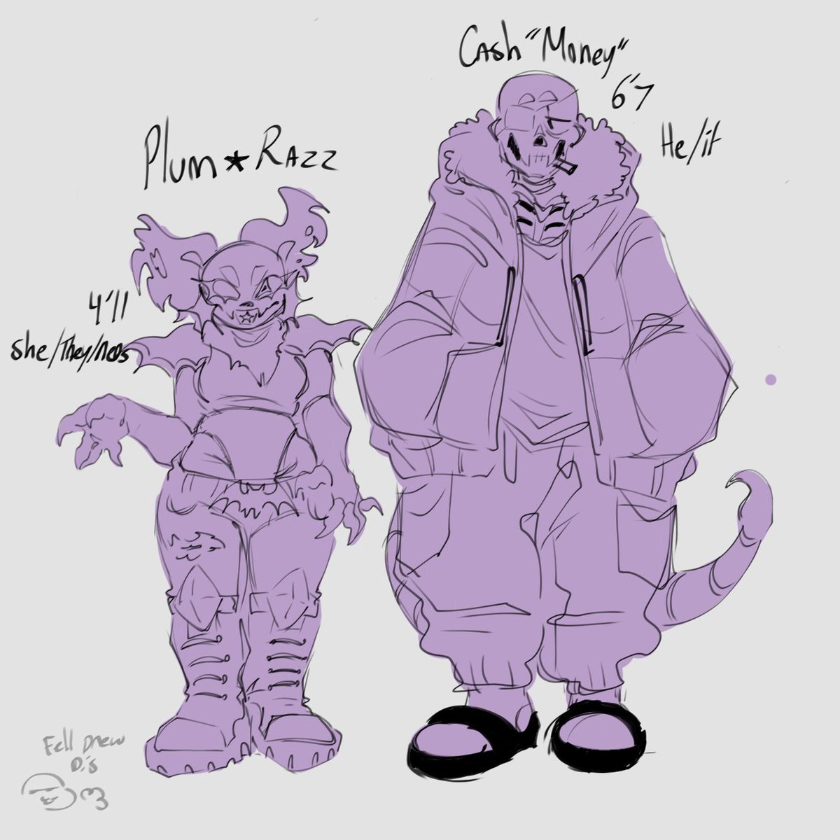 PUPP0CCINO's tweet photo. * Tyler the creator music starst intensifying 
These r my designs for swapfell purple siblings I drew this a few days ago
#undertale #undertaleAU https://t.co/yoRApphcXG