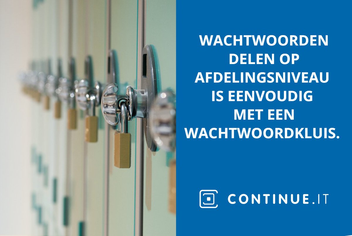 Voorkom dat medewerkers na hun vakantie onnodig tijd kwijt zijn aan het resetten van wachtwoorden. Met een wachtwoordkluis is er controle op de wachtwoorden en slingeren ze niet meer rond op losse papiertjes en/of in notitieboekjes van medewerkers.  
buff.ly/3V326Ac