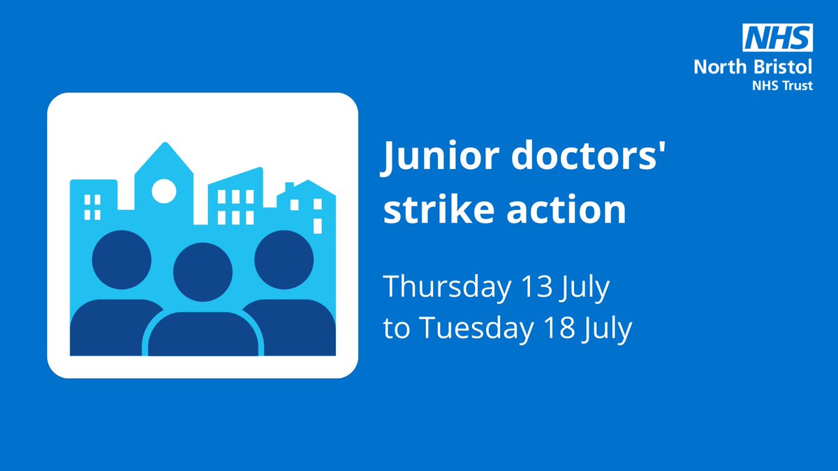 With junior doctors’ strike action taking place from 7am Thurs 13 July until 7am Tues 18 July, please help us by only visiting our emergency department if it's a genuine, life-threatening emergency. For urgent, non life-threatening care, use 111 online ▶️ 111.nhs.uk