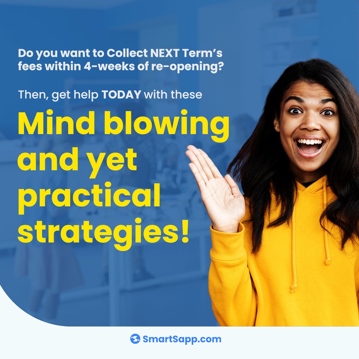 smart_sapp's tweet image. Practical ways of collecting your fees within 4 weeks of re-opening is just a click away. Go here  bit.ly/sswFeesPolicy to learn more

#SmartSapp #Minex360 #Feecollection