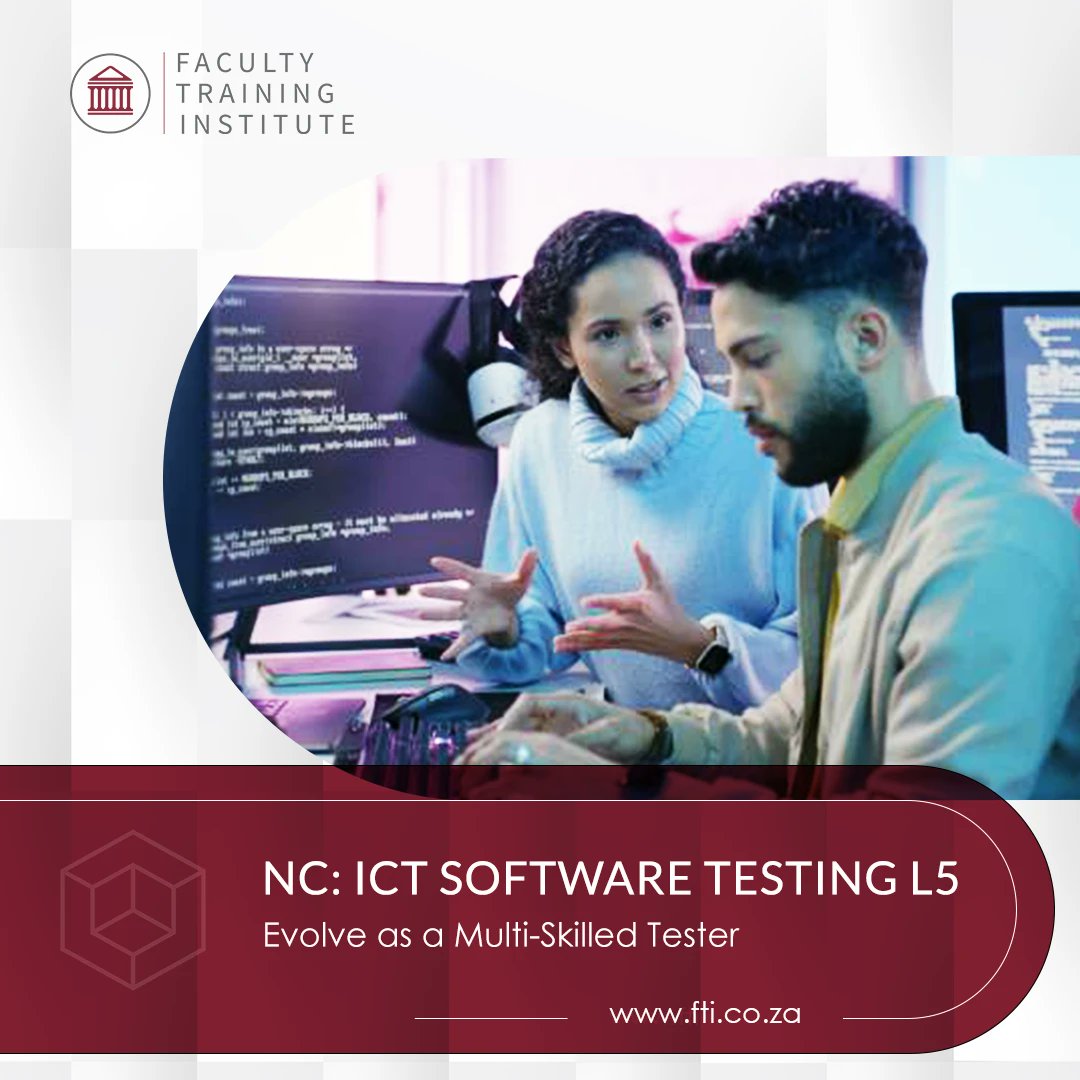 facultytraining's tweet image. Become a #tester of the future! The #AppliedProgramme in #SoftwareTesting is a highly innovative and very challenging NQF level 5 #qualification. EXPLORE THE DETAILS: rdar.li/6ep5Lza