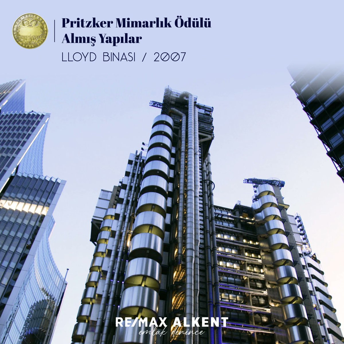 remaxalkent's tweet photo. 👉 LLOYD BİNASİ

🏡 Lord Richard Rogers tarafından tasarlanan Lloyd Binası, İngiltere'nin ünlü sigorta şirketi Lloyd's of London'un merkez binası. Lloyd Binası tasarlanırken merdivenler, asansörler ve elektrik ile su kabloları yapının dışına konularak... https://t.co/JP4hiEGs2x