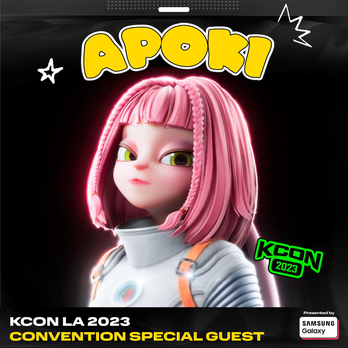 [#KCONLA2023]
CONVENTION SPECIAL GUEST ✨

VIRTUAL ARTIST @Apoki2
#apoki
#아뽀키

🎈
KCON LA 2023
8.18.~8.20.
Let’s #KCON!