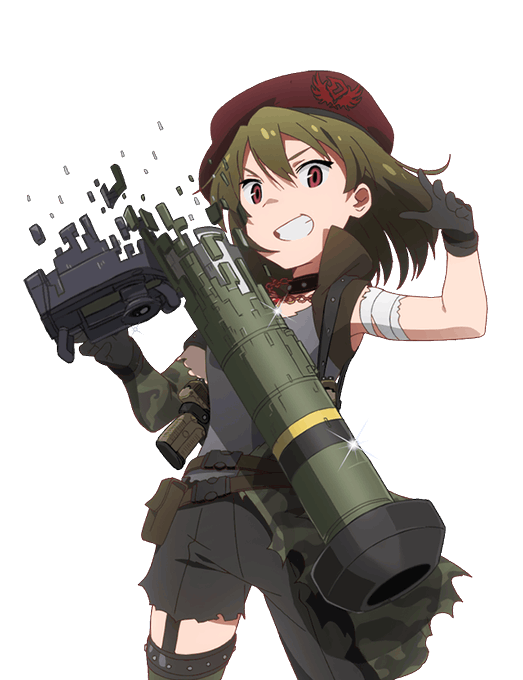 資料を見てて気づいたけどこれミリシタ版だとバズーカが逆になっている 