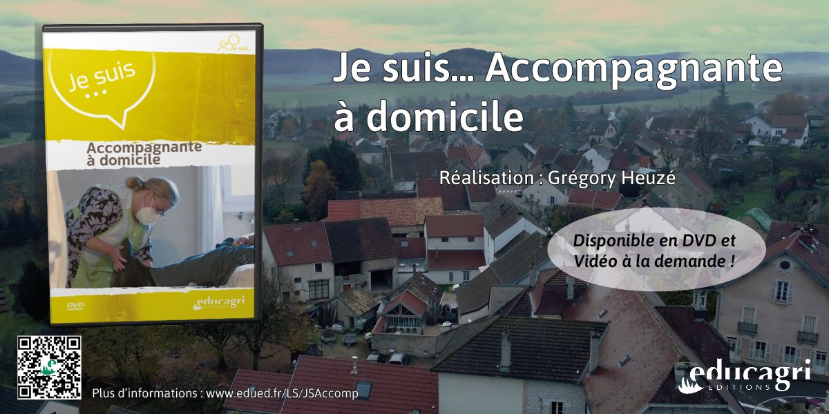 #Nouveauté : Je suis... Accompagnante à domicile
Suivez le quotidien de cette accompagnatrice à domicile et découvrez ce qui fait l'essentiel du métier en abordant ses différentes facettes 
Version gratuite (3 min) : edued.fr/LS/TeasJSAccomp
+ d'infos : edued.fr/LS/JSAccomp