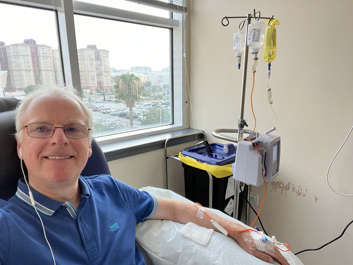 Today it’s immunotherapy treatment 13 of 17 &amp; a year since I was told that I had cancer. Then fantastic care from <a href="/SMCGibraltar/">Specialist Medical Clinic Gibraltar</a> &amp; <a href="/GHAWeb/">GHA</a>. Tough 12 months but on the plus side, with my lifestyle adjustments, feel healthier, fitter and more positive than I have for a long time. 💪