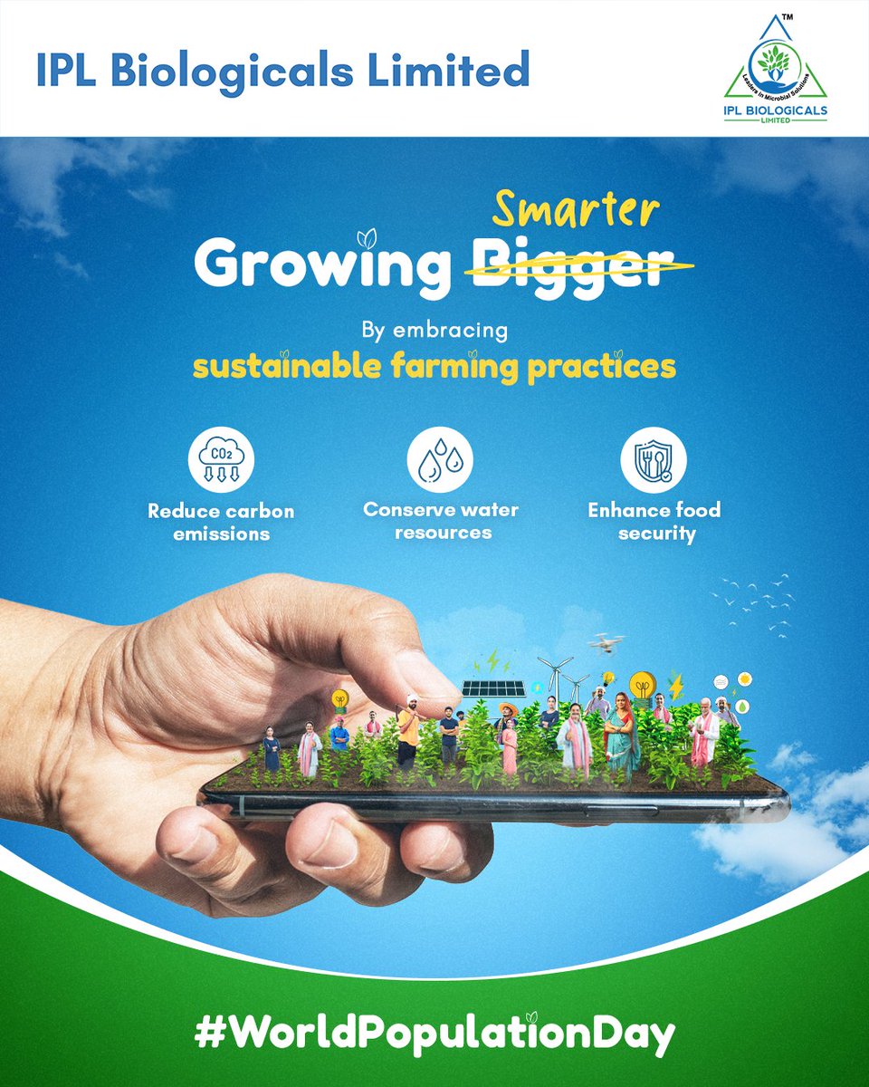 Together, we can cultivate a world where sustainable farming practices thrive, ensuring a bountiful harvest for generations to come. Let's grow smarter, not bigger, and usher in an era of harmony between humanity and nature. #WorldPopulationDay2023