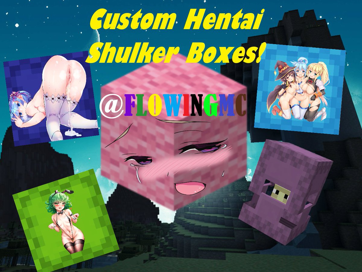 FLOWlNGMC's tweet photo. New Hentai Shulker Box Texture Pack for Minecraft Bedrock 1.20 is COMPLETE! DM me for full Details😎#minecraft #minecraftbedrock #mcpe #mcpedl #minecraftmusic #minecraftart #minecraftxbox #minecraftwindows10 #Minecraftmods #minecrafttexturepack #minecraftBE #FLOWlNGMC https://t.co/rnSPJIfGRU