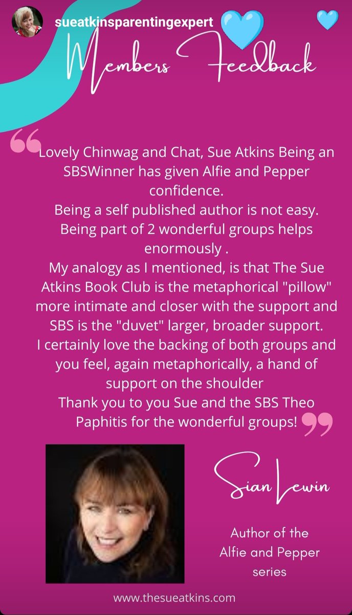 SianLewin1's tweet photo. Are you part of an online group?
Has Covid made more groups spring up?
I am blessed to be part of #TheSueAtkinsBookClub & #SBSwinner lots of help, support and advice 🤗🧡
Being self-published doesn't mean you have to be on your own 😁📚📙📘
#books
#childrensbooks
#onlinegroups https://t.co/vXSYpsrrPK