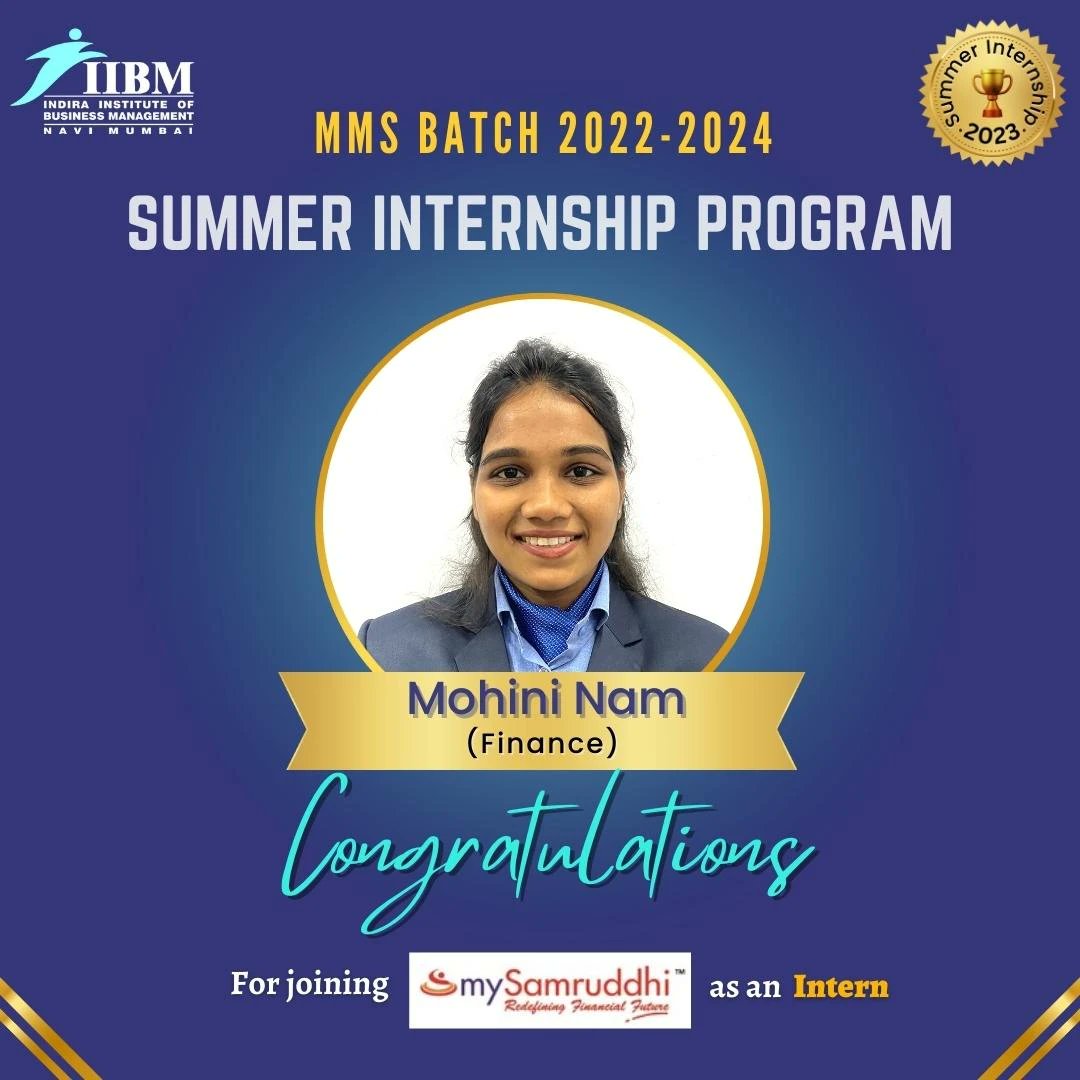 IndiraIIBM's tweet photo. Congratulations 🎊 Mohini Nam, Kajal Rathod, Pranali Ranjane, Nidhi Bhanushali &amp; Muskan Shaikh!

We are thrilled to announce that they have been selected at My Samruddhi for their Summer Internship as Interns. 🚀

Their hard work and dedication have truly paid off, and... https://t.co/7TRnj4ezAY