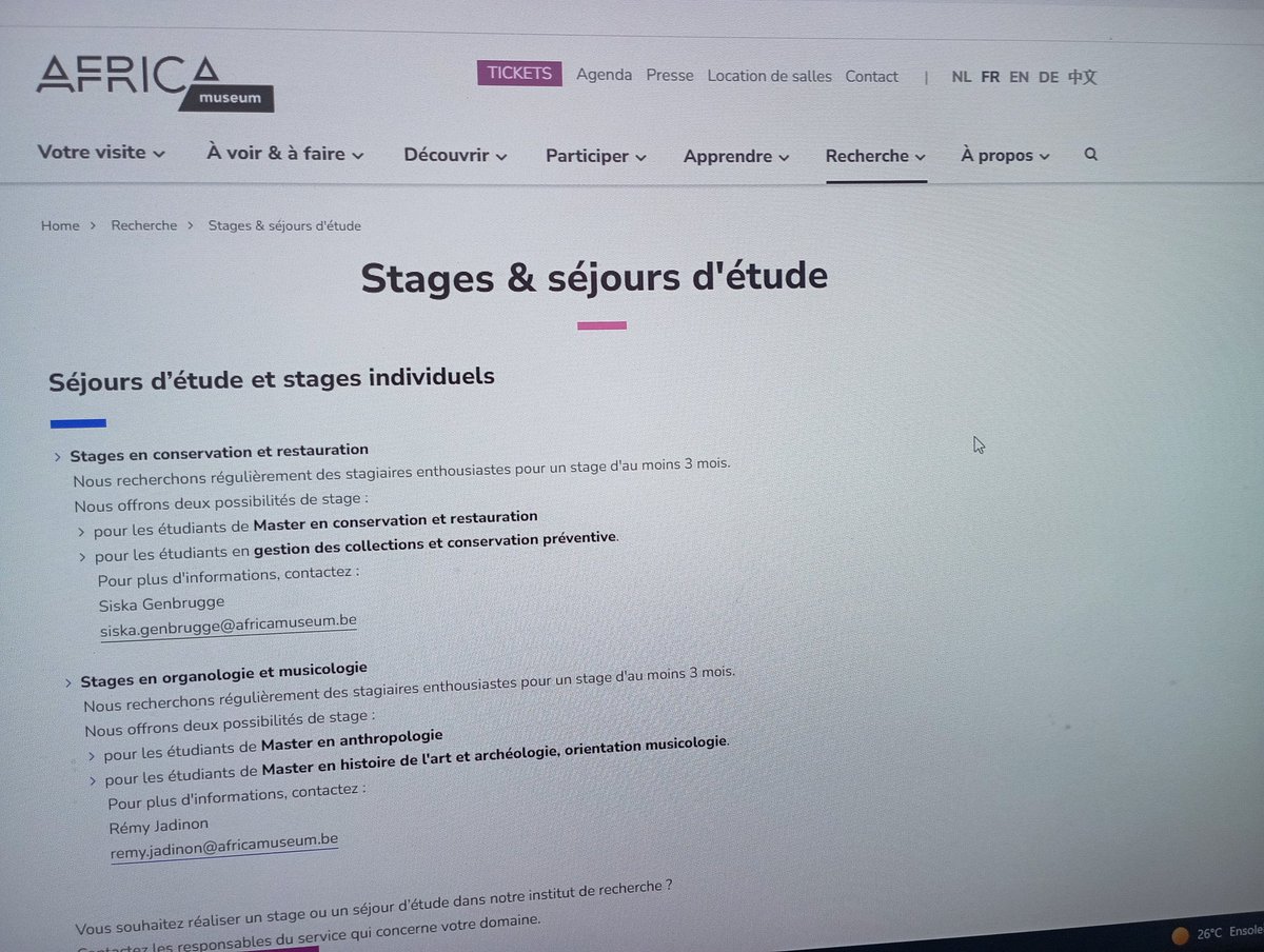 Je recommande aux étudiants #Barundi à postuler pour ces opportunités. <a href="/africamuseumbe/">The AfricaMuseum</a> recherche chq fois des stagiaires spécialement des Grands Lacs. Les historiens, anthropologues, archéologues... St encouragés <a href="/KarerwaNdenzako/">J.C Karerwa Ndenzako</a> <a href="/FabriceManirak1/">Fabrice Manirakiza</a> <a href="/ntaka_willy/">Willy NTAKARUTIMANA</a> <a href="/UB_Rumuri/">Burundi University</a>