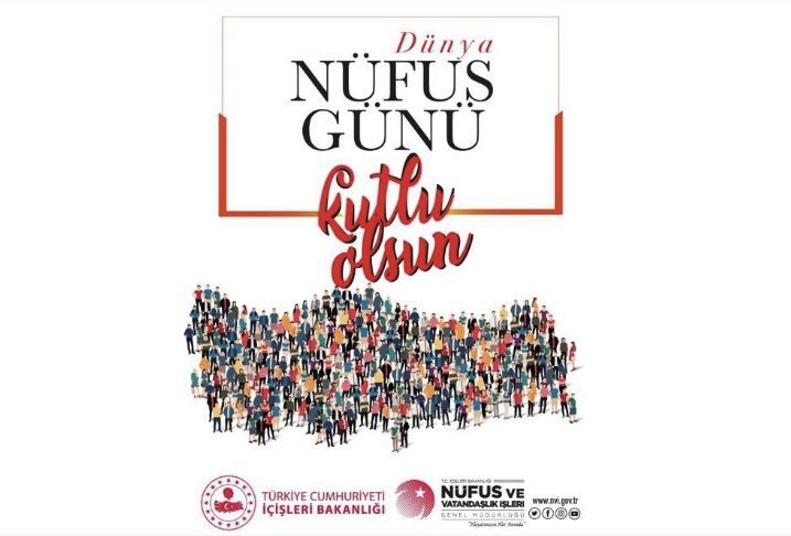 Dünya Nüfus Günü kutlu olsun. #DünyaNüfusGünü #HayatınızınHerAnında #iyikinüfusçuyuz
<a href="/sefikaygol/">Şefik AYGÖL</a>
<a href="/TCNufus/">Nüfus ve Vatandaşlık İşleri Genel Müdürlüğü</a>
<a href="/TC_icisleri/">T.C. İçişleri Bakanlığı</a>
<a href="/Aliyurduseven43/">Ali Yurduseven</a>