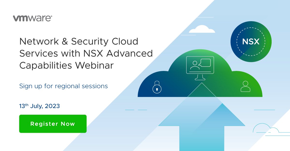 cloudhappens's tweet image. Join us for the Network and Security Cloud Services with NSX webinar to learn how you can launch a high-margin revenue stream enabled by NSX. 

Sign up today for the APJ session on the 13th of July.
bit.ly/3r4vRFO 

#NetworkMigration