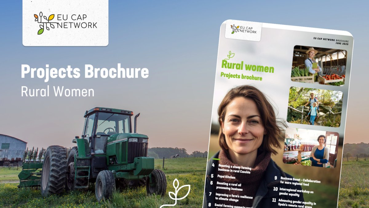 eucapnetwork's tweet photo. New Projects Brochure on Rural Women! ๐ฉโ๐พ๐
It highlights examples of #CAP-funded projects led by women and initiatives that are advancing #genderequality in rural areas ๐
Read it here: https://t.co/azhIr8v4aW https://t.co/UPICWgcsP5