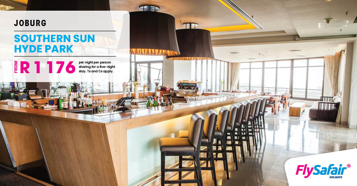 FAHoliday's tweet photo. Whether you’re looking for luxury, laid-back vibes, or late-night parties that come alive, we've swizzled together the best locations, like this 5-night stay at Southern Sun Hyde Park in Hyde Park from R1 176 p/n, p/p/s incl. flights

More at https://t.co/mJICEcJq7D

Ts&amp;Cs apply https://t.co/MdColpy8X4