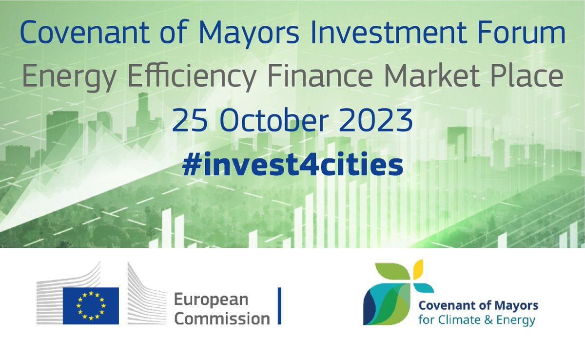 Energy4Europe 🇪🇺 (@energy4europe) on Twitter photo 🗓️ Mark your calendars: the <a href="/eumayors/">Covenant of Mayors - Europe</a> Investment Forum 2023 will take place in October!
A conference that will bring together:
🏙️ Cities
🏭 Industry
📈 Financial institutions
To discuss and exchange solutions for a #ClimateNeutralEU 🇪🇺
👉 europa.eu/!qjRbY7
#REPowerEU 🗓️ Mark your calendars: the <a href="/eumayors/">Covenant of Mayors - Europe</a> Investment Forum 2023 will take place in October!
A conference that will bring together:
🏙️ Cities
🏭 Industry
📈 Financial institutions
To discuss and exchange solutions for a #ClimateNeutralEU 🇪🇺
👉 europa.eu/!qjRbY7
#REPowerEU