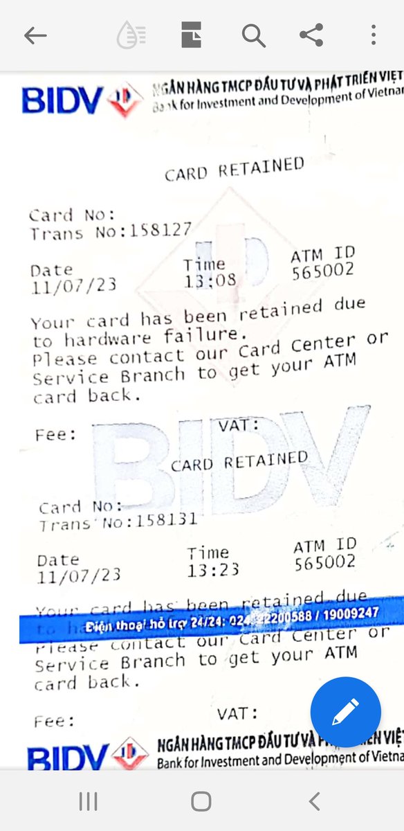 LSudakshina's tweet photo. This ATM swallowed my bank card due to its hardware fault. Multiple calls to BIDV Bank Manager to send a technician for last 1.5  hrs not yielding any results @bidv. Stranded before catching a flight  @VietnamNear @VietnamNewsVNS @MOFAVietNam. Need SOS help from the bank https://t.co/geUAflC1KO