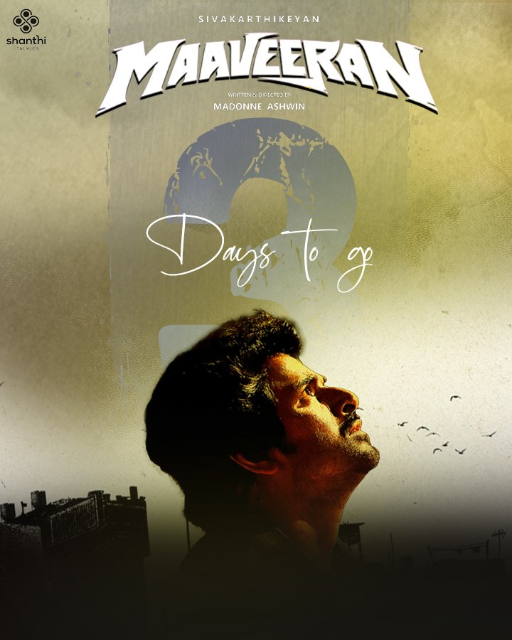 StudiosZenkiv's tweet photo. 3 days to Go 💥

#MaaveeranFromJuly14th #MahaveeruduFromJuly14th #VeerameJeyam 
@AditiShankarofl
@bharathsankar12
@iamarunviswa
@AsianSuniel
@DirectorMysskin
@suneeltollywood
@iYogiBabu
@vidhu_ayyanna
@philoedit
@dineshmoffl
@monishablessyb
@RedGiantMovies_ @SunTV
@sivadigitalart https://t.co/pc0uBegvB1