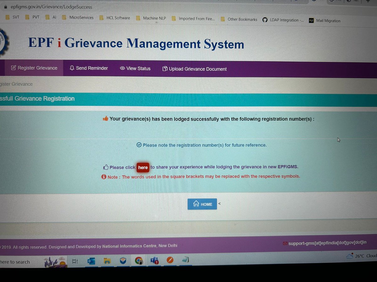 raghu_mr's tweet photo. @socialepfo @PMOIndia I tried to register a grievance, but there is no register number. Now I don't know if my issue is registered or not. And if I want to see the grievance it is asking the reg number. All these days it was not uploading the documents, now no reg num. Please fix the grievance portal. https://t.co/gF0hoyloiO