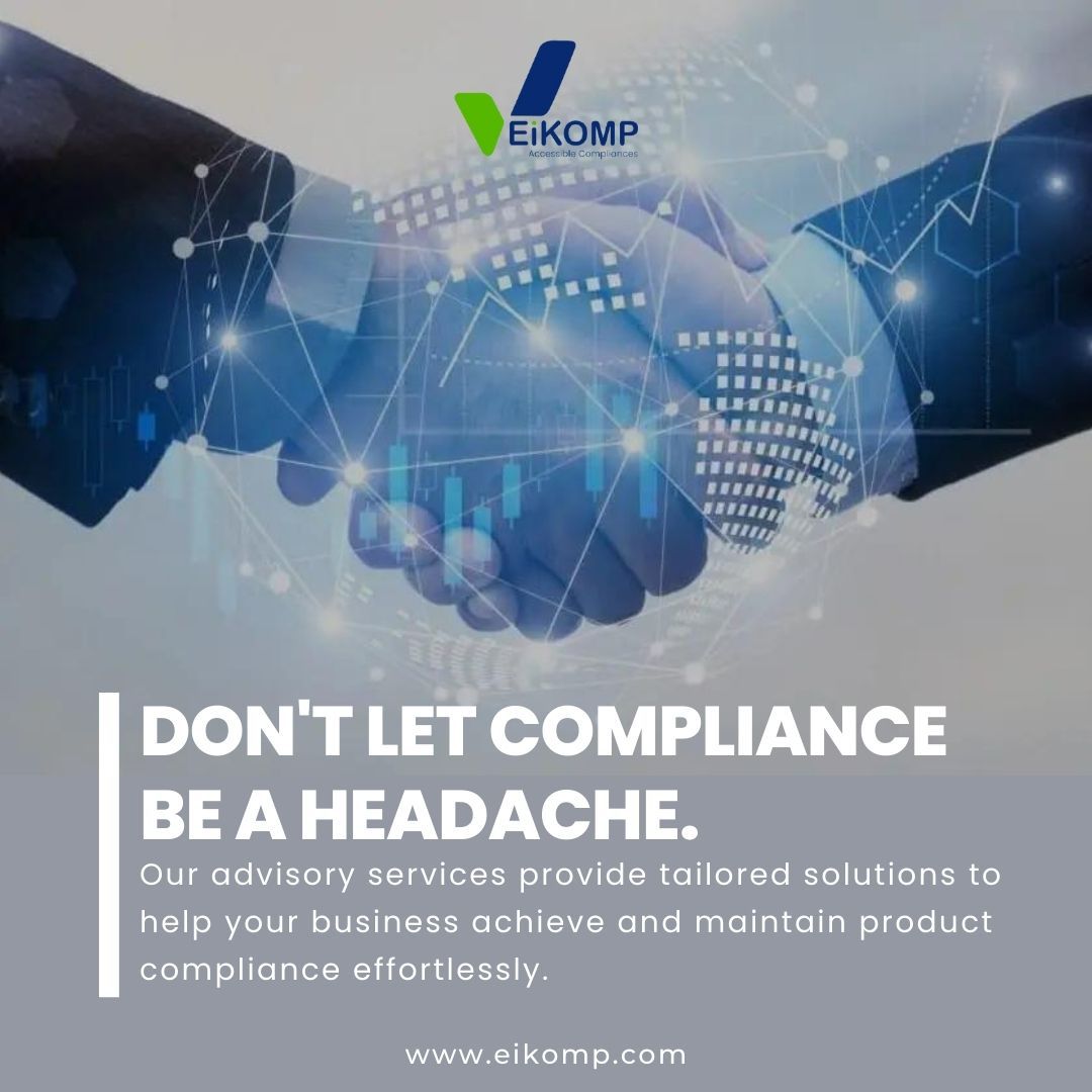 eikomp's tweet photo. Streamline compliance effortlessly with our tailored advisory services. Focus on your core operations while we handle compliance. Learn more at https://t.co/5zrIL0U6Wa #EiKOMP #ProductCompliance #TechDrivenCompliance https://t.co/hFPS5F2F8F