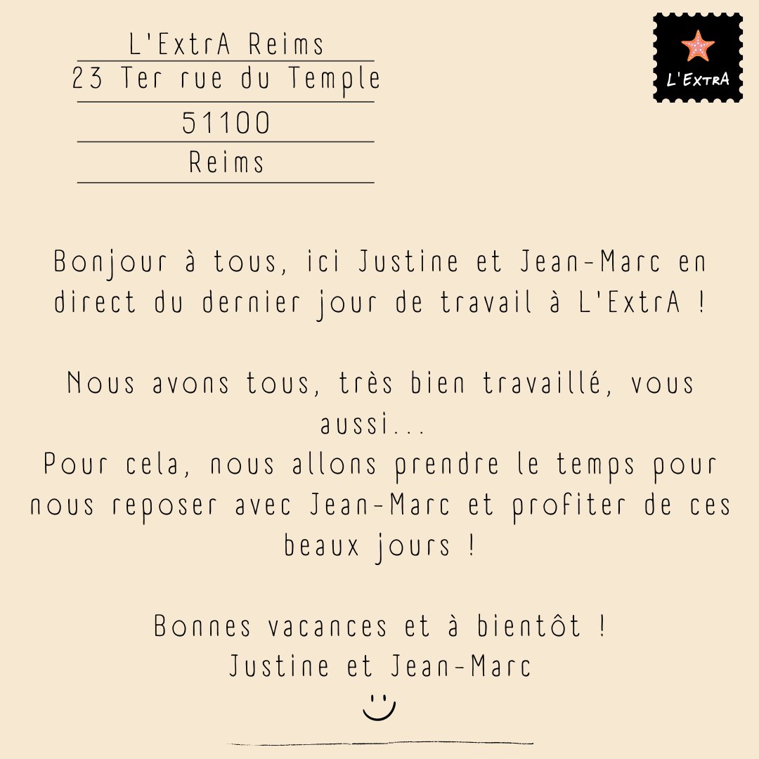 ✨[VACANCES]✨

👉Comme vous l'aurez compris, un temps de repos va nous être remis ! 
L'occasion pour chacun de profiter, de ces doux jours ensoleillés...☀

Nous vous retrouvons donc à partir du 21 août, pour régaler vos papilles : sans aucun doute ! 😍

A très bientôt.💛