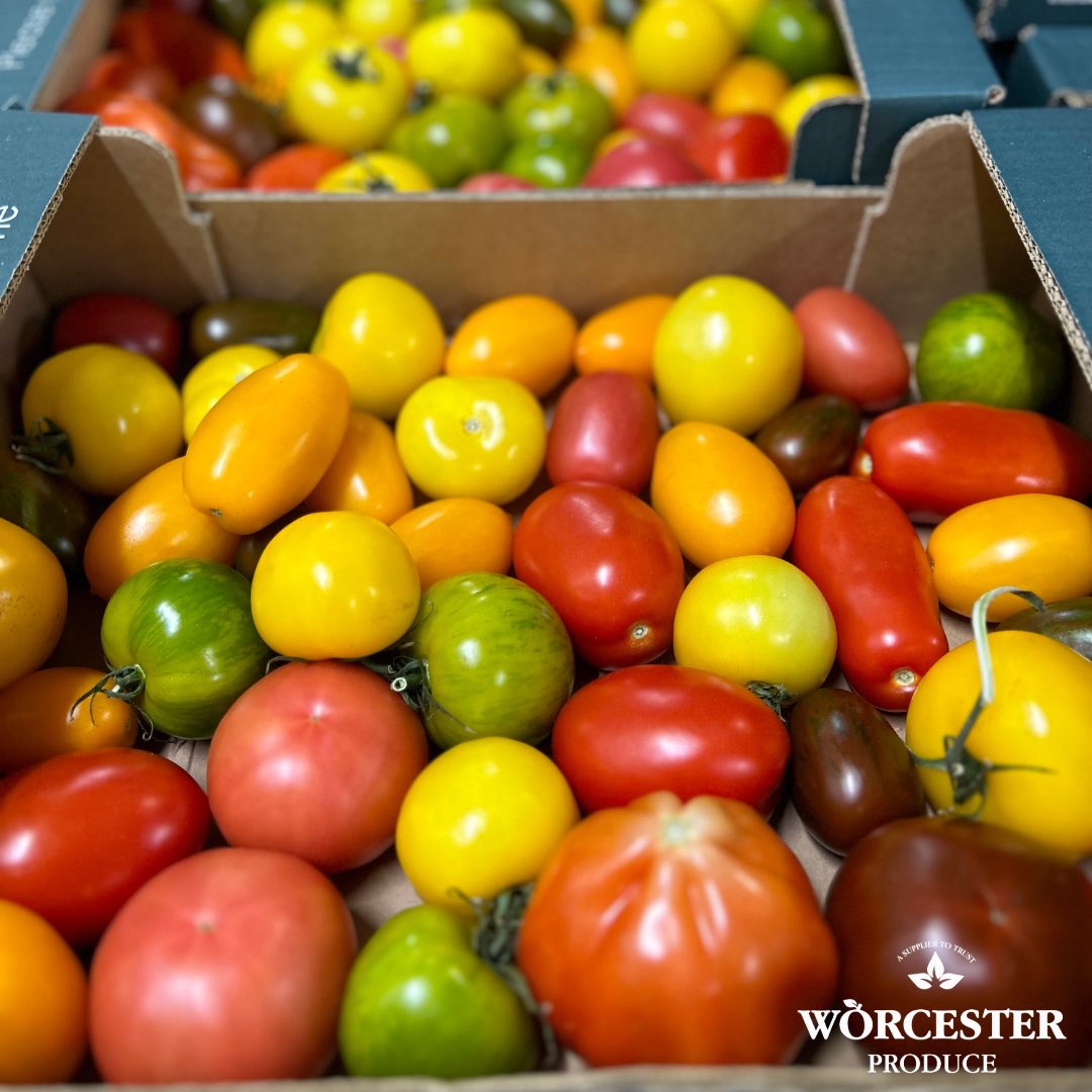 WorcesterProd's tweet image. Westlands delicious Heritage Tomatoes 3kg are in stock and ready for delivery! 🇬🇧🍅

#freshproduce #fruitandveg #produce #Midlands #catering #caterers #caterer #hotelindustry #restaurant #hospitalityindustry #hospitality #Worcestershire #worcester #vegetables