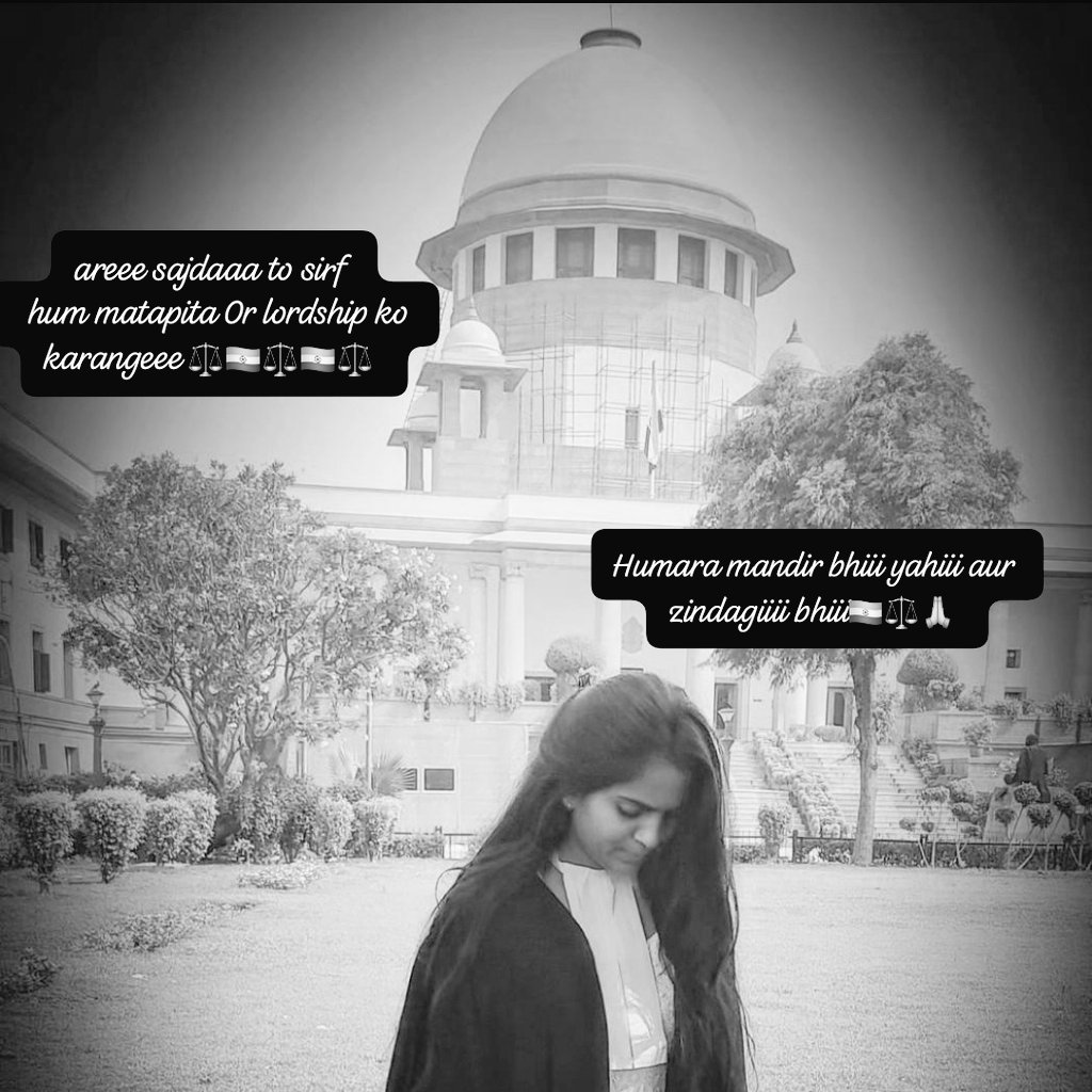 neelukhetra's tweet photo. ⚖️❣️⚖️areee sajdaaa to sirf hum.....
matapita Or lordship ko karange⚖️❣️....
Humara mandir bhi yahi or zindagi bhi yahiiiii💎🇮🇳jai Hind 🛐⚖️
.
.
.
#supreemcourt
#advocate 
#advocates
#highcourt
#court
#sessioncourt 
#judgment8241
#judgementalpeople https://t.co/Zzpy2nXQeO