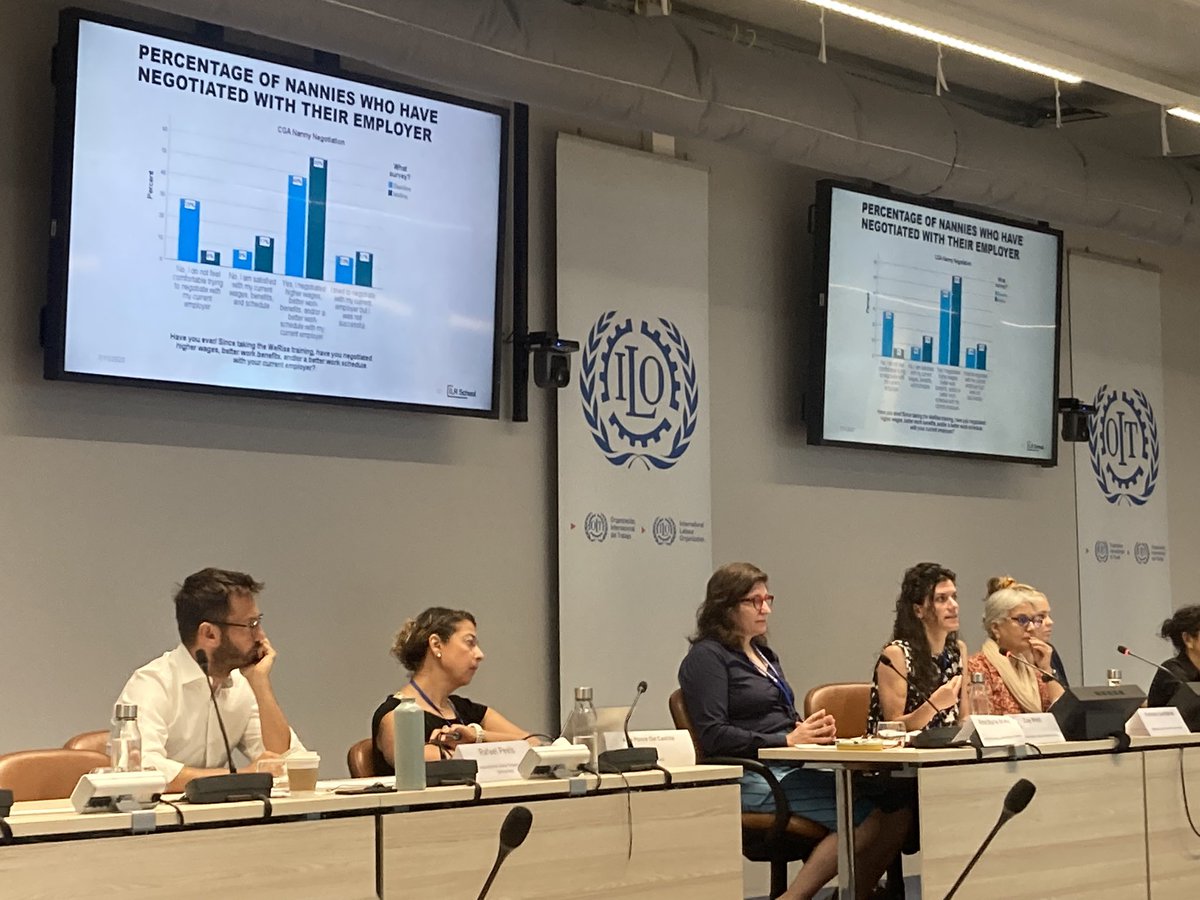 Starting day 2 of @ilo Regulating Decent Work conference at session on Labour Rights: Assessing Effectiveness and Performance, inc inspiring paper by Anne-Marie Brady and @zoexwest on worker organisations’ use of participatory training for nannies, cleaners and nail salon workers