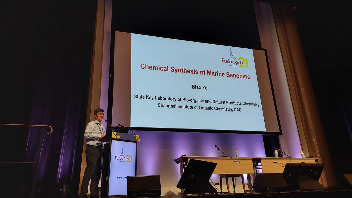 Now if you want to learn more about marine natural (glycosylated) products, just listen to Biao Yu at #eurocarb21