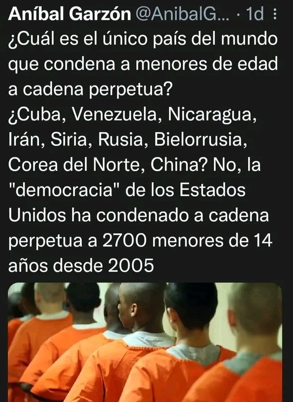 ¿Qué país del mundo condena a menores de edad a cadena perpetua?