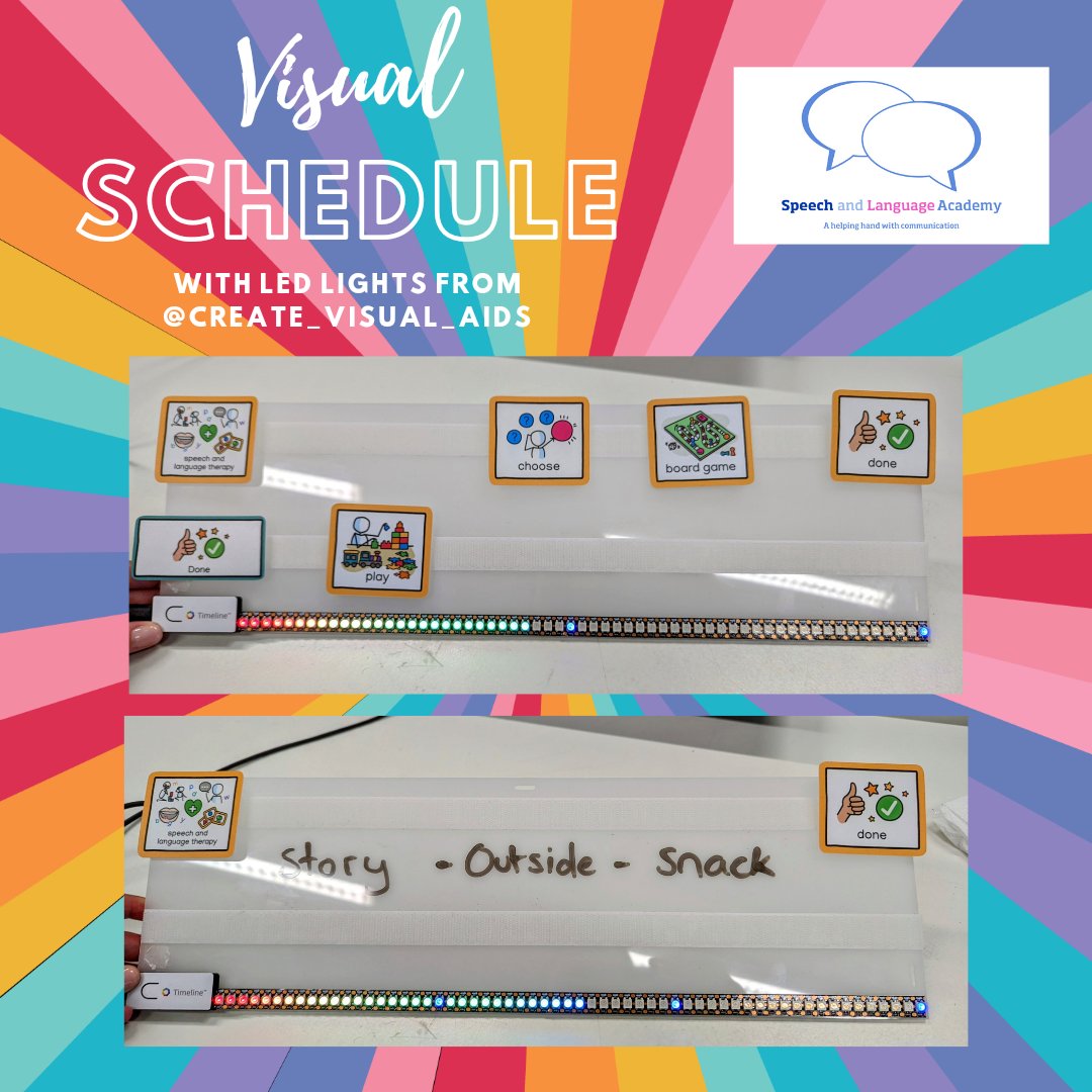 createvisualaids.co.uk/collections/ti… A fantastic resource for #SEND teachers and parents. A visual timer with a countdown strip in LED lights 😁 #visuals #AAC #Autistic #speechandlanguagetherapy