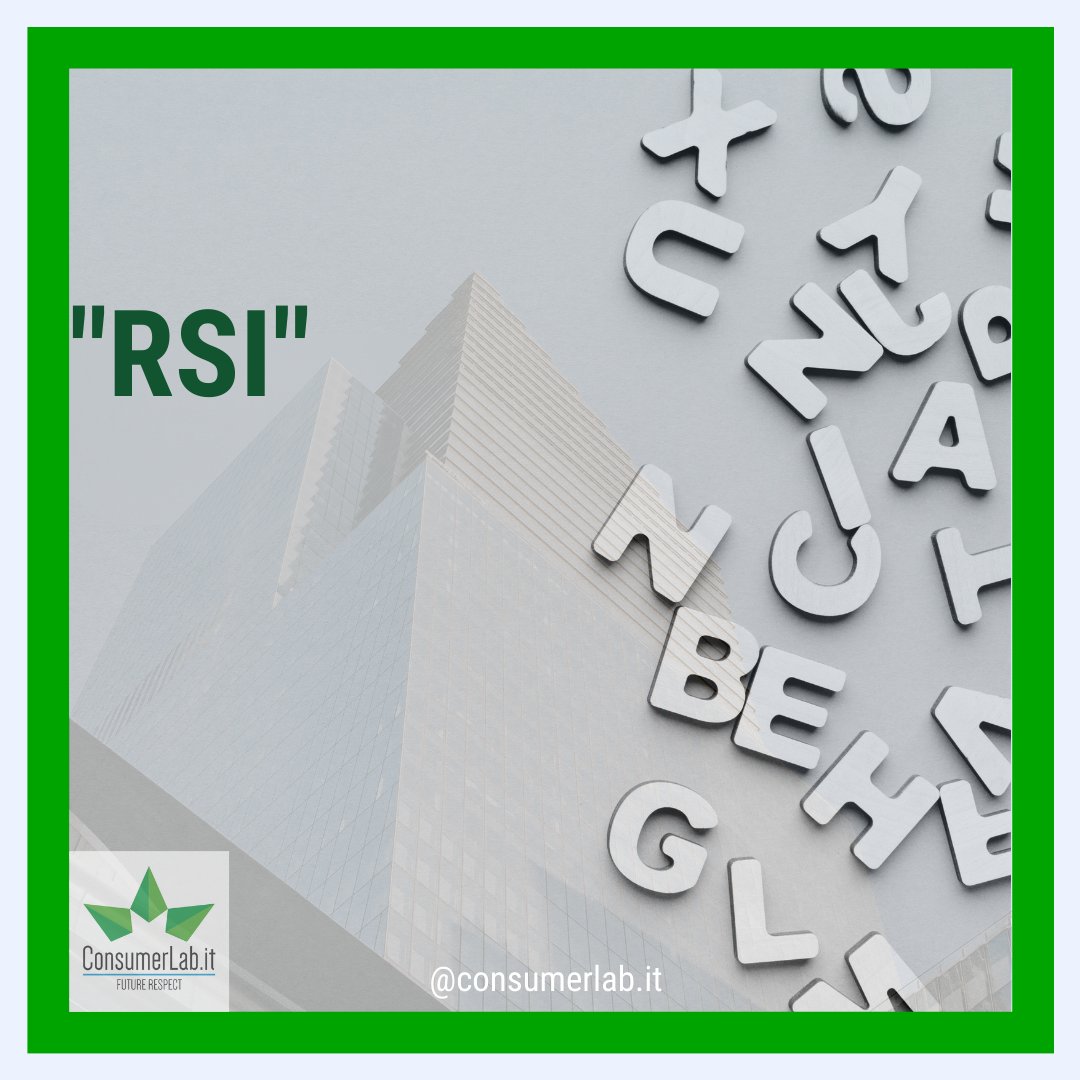 Per la Rubrica 🍀Glossario della #sostenibilità oggi vi parliamo di:

👉RSI, ovvero Responsabilità Sociale d'Impresa.

👩‍💼Modello di autoregolamentazione aziendale che aiuta l'impresa a essere responsabile in termini economici, ambientali e sociali.