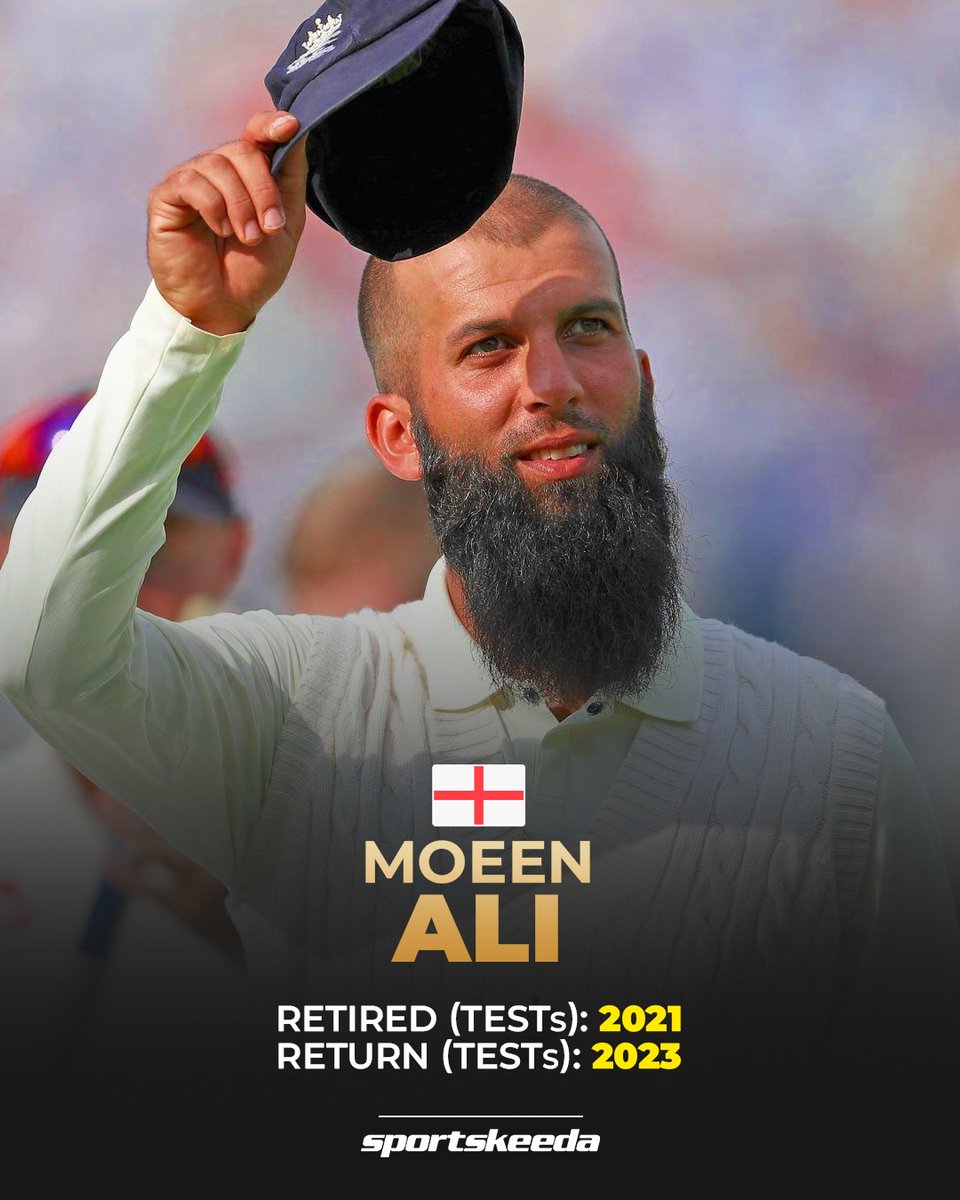 Sportskeeda's tweet photo. When it comes to retirement, some players just can't resist the allure of the game. 😜 🏏

#BhanukaRajapaksha #MoeenAli #DwayneBravo #JavedMiandad #JavagalSrinath #CarlHooper #KevinPietersen #ShahidAfridi #ImranKhan #TamimIqbal #RetirementReversal #BackFromRetirement https://t.co/p5QFf6jfJz
